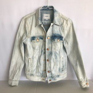Girl's Teens Juniors Jr Old Navy Faded Denim Distressed Jean Jacket Sz S